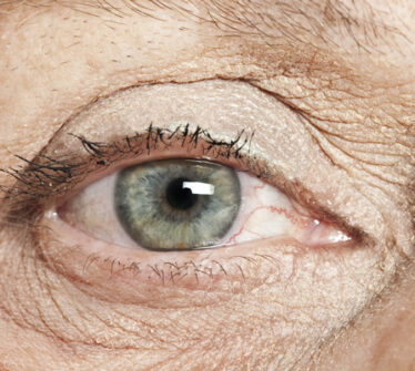 Elderly woman close up photo of eye